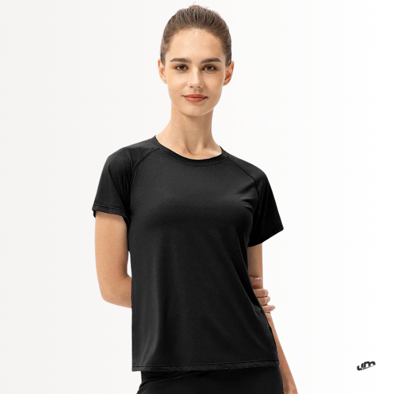 FlexGlow Camiseta feminina ultra-leve e respirável para exercícios, academia e esportes