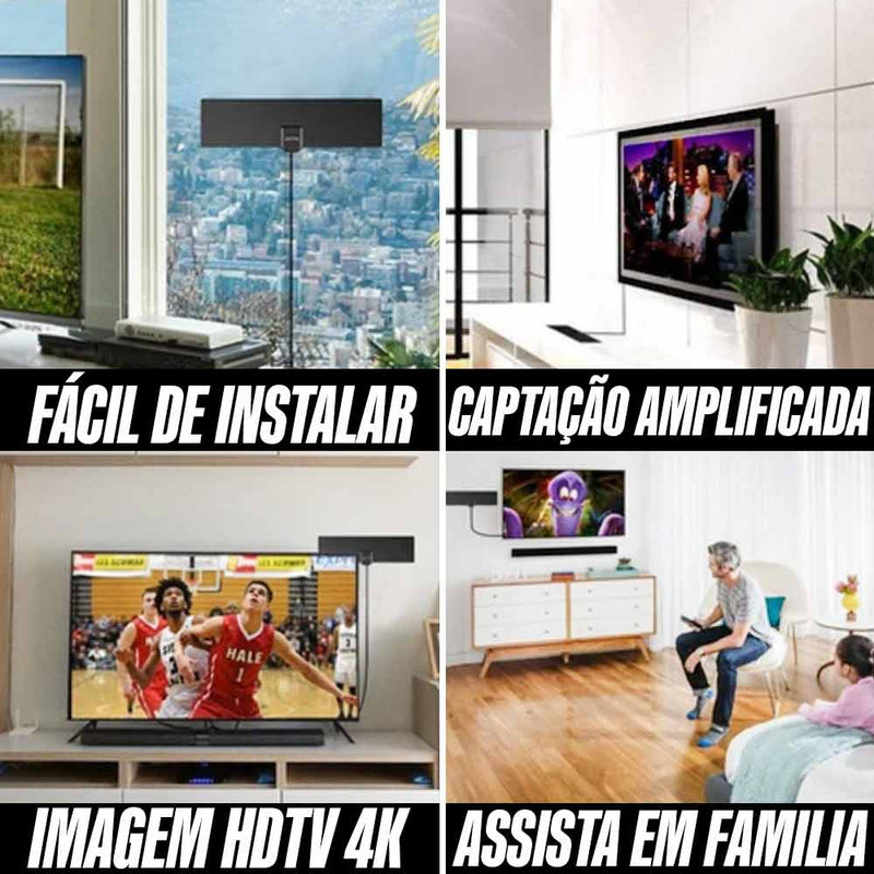 Antena Digital Interna HDTV 4k - Frete Grátis