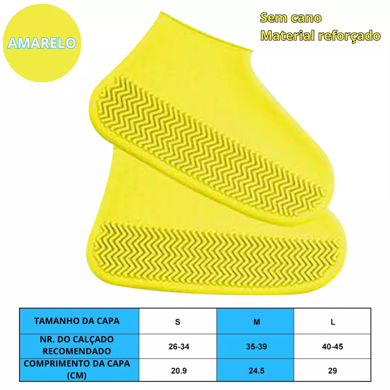 Capas para sapato de silicone à prova de água e antiderrapante