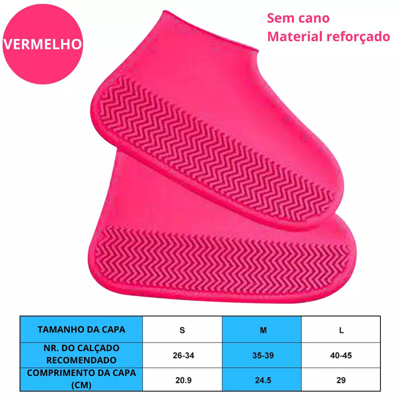 Capas para sapato de silicone à prova de água e antiderrapante