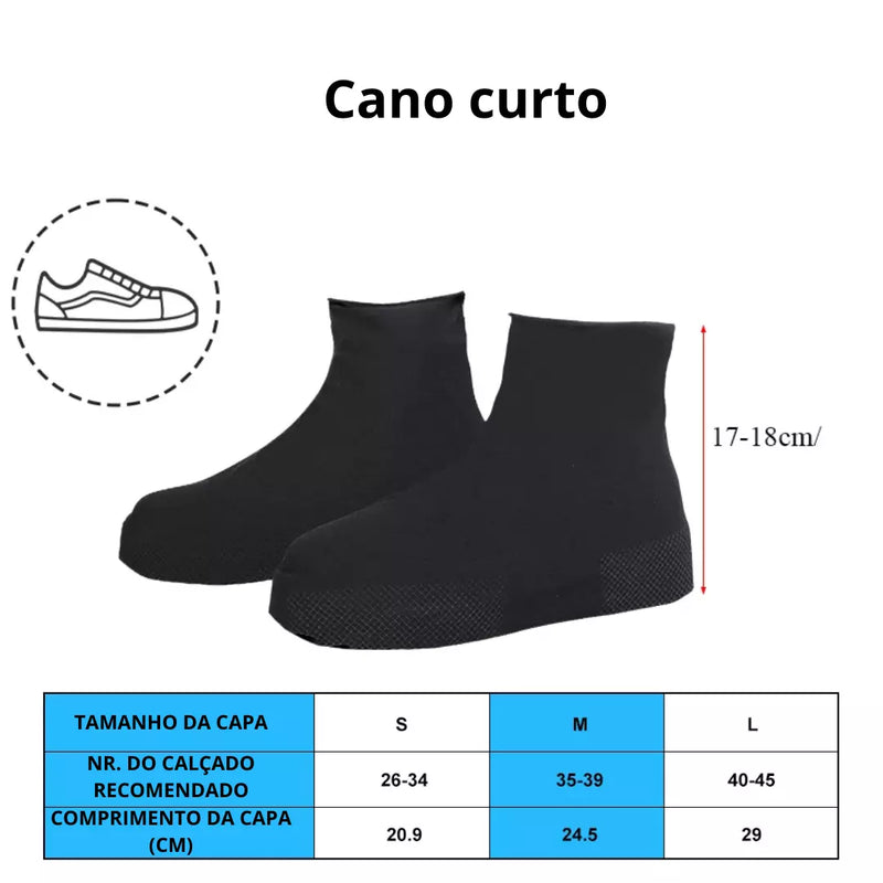 Capas para sapato de silicone à prova de água e antiderrapante