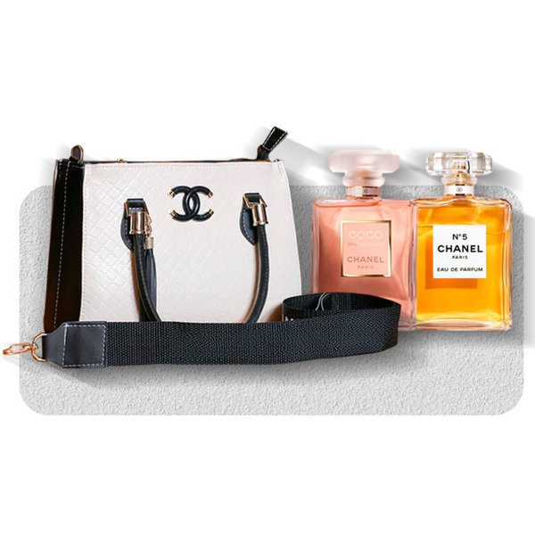 Super Combo Elegance Bolsa + 2 Perfumes 100ml (EDP) - #LiquidaAura 🔥