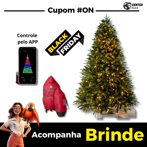 Árvore de Natal Retrátil Automática MagicTree® com Luzes e Controle Remoto + Kit 132 Enfeites de BRINDE [ESQUENTA BLACK FRIDAY]