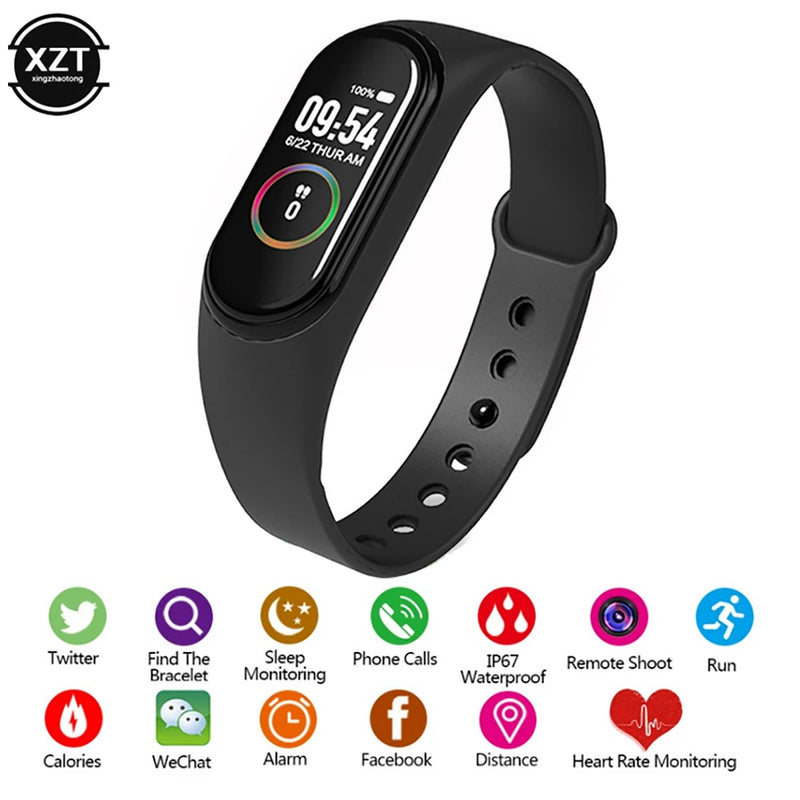 Smartwatch digital à prova dbluetooth água bluetooth-compatível relógio de pressão arterial monitor de freqüência cardíaca pedômetro saúde e esporte monitor