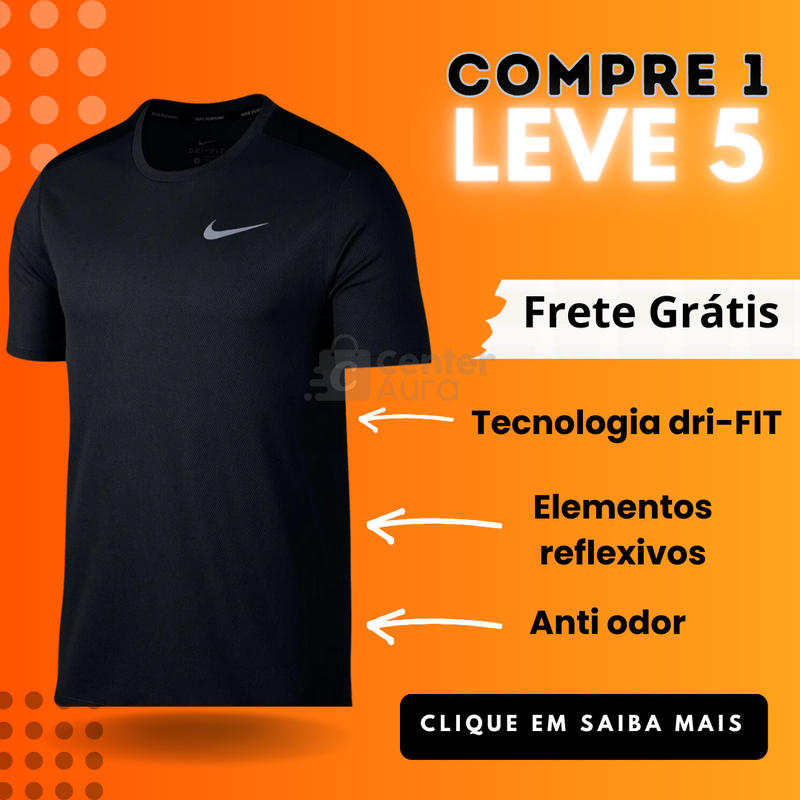 (Combo 5 peças) Camisa Nk Running - Frete Grátis