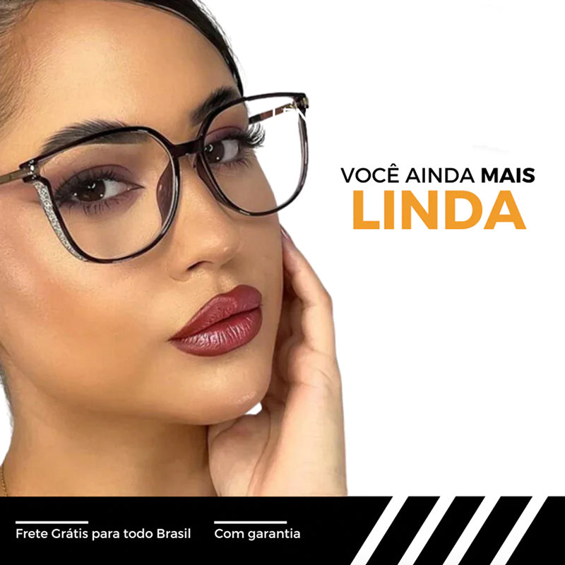 Óculos Feminino MultiFocal Crystal Fashion - ÚLTIMAS UNIDADES